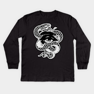 Naked Art Snake Kids Long Sleeve T-Shirt